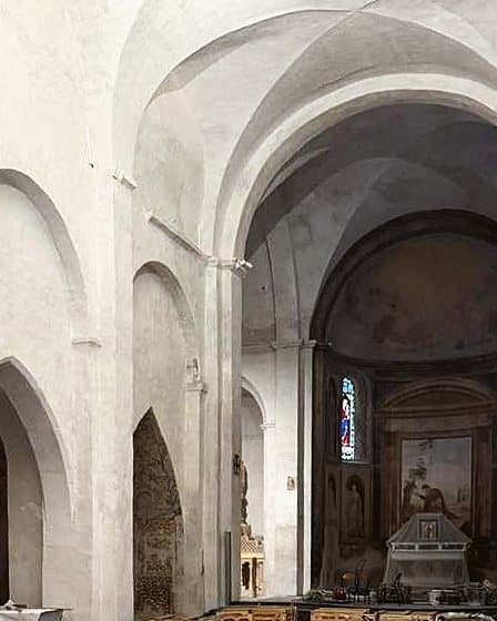 Terres cuites 15 × 15 — pose droite, pose scellée à la chaux, Église de Saillans, Saillans (Monument Historique), vue 3 — AG SOLS